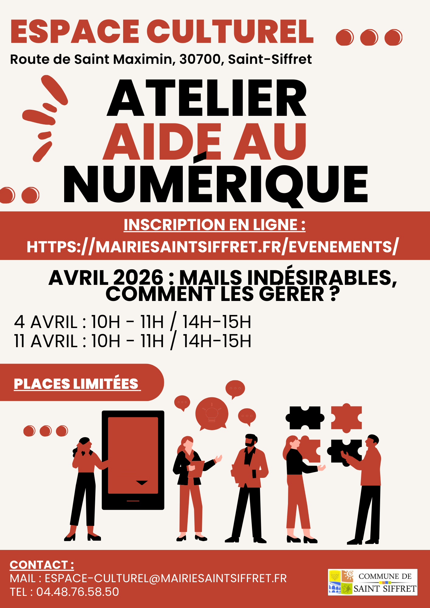 ATELIERS D’AIDE AU NUMÉRIQUE - AVRIL 2026 : MAILS INDÉSIRABLES, COMMENT LES GÉRER ? (2)