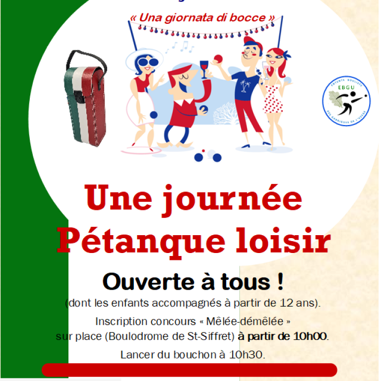 Affiche Journée Pétanque loisir du 06 octobre 2024