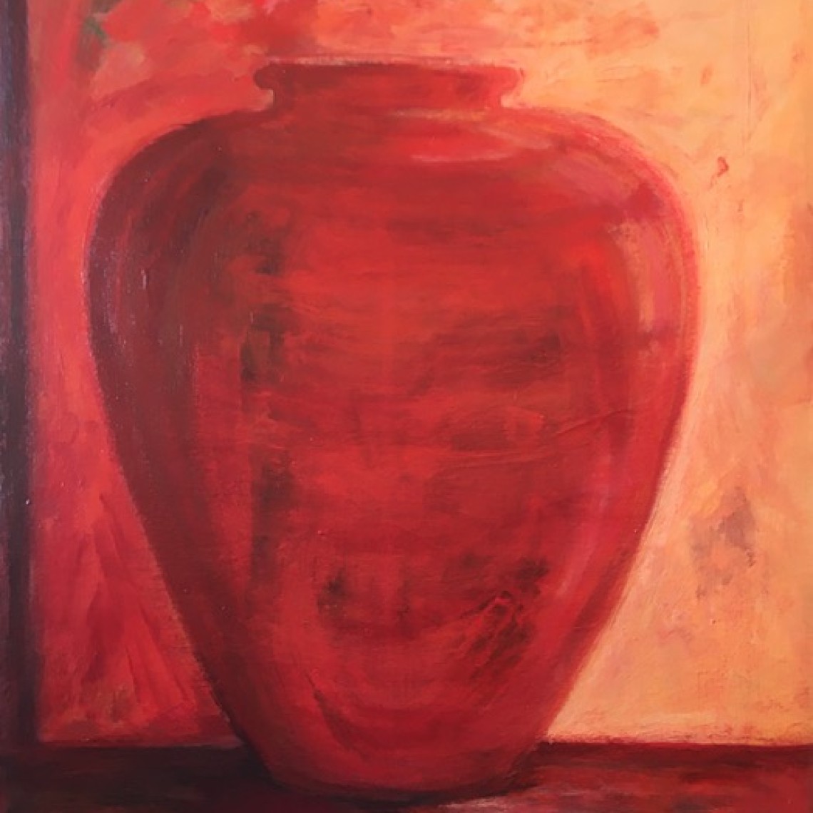 Gros vase rouge