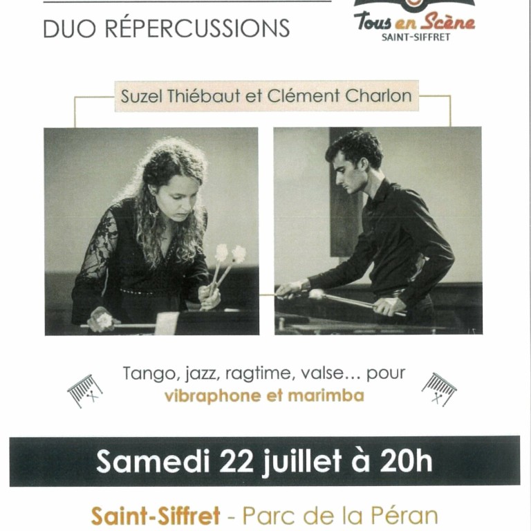 Affiche concert DUO REPERCUSSIONS